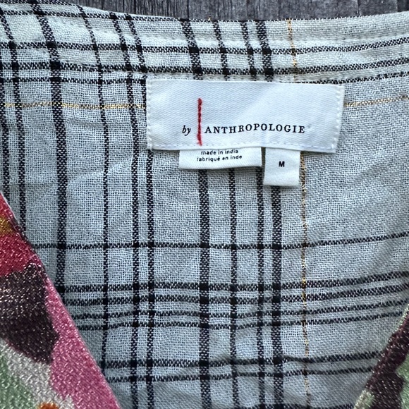 Anthropologie Darlene Plaid Peasant Top EUC - Picture 2 of 9